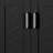 30'' Solid Wood Frame Black Freestanding Bathroom Vanity Set With Ceramic Top