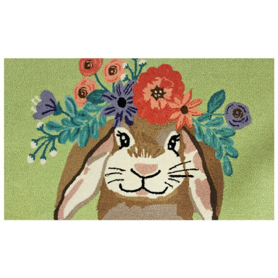 Flower Child Hare Green Size 30"X48"
