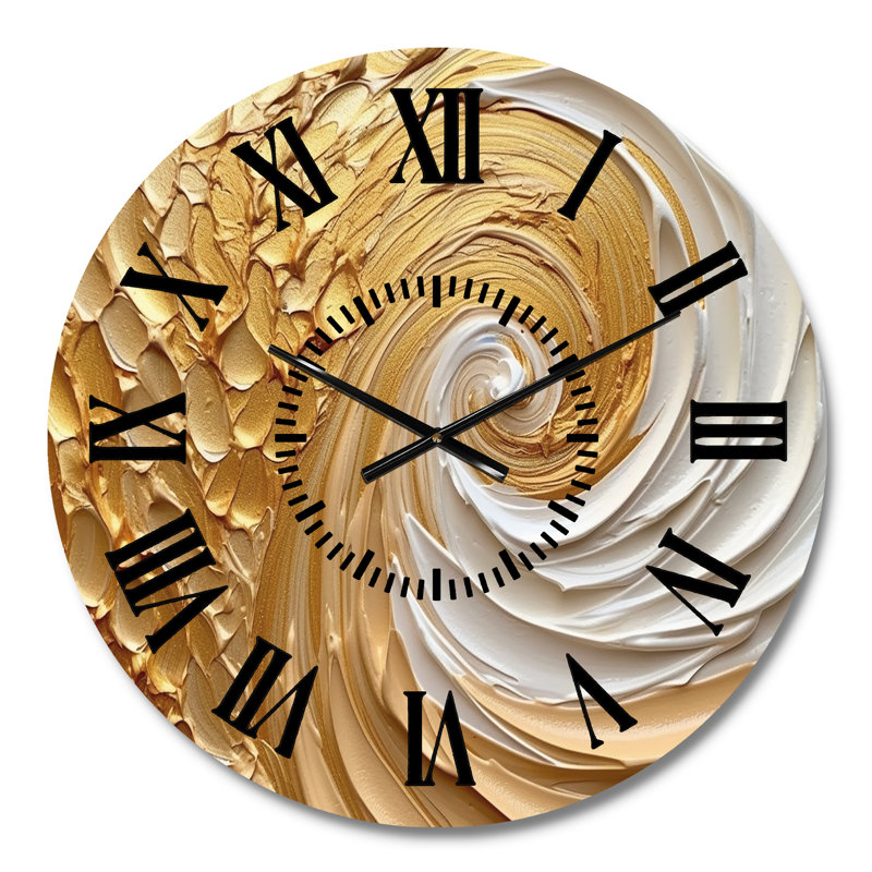 Horloge murale en or, Médium