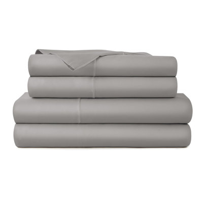 Draps 100% coton biologique - Taille réelle - Draps certifiés biologiques GOTS avec poche profonde et tissage en satin respirant et confortable qui devient plus doux à chaque lavage - Ensemble de luxe 4 pièces (pierre, double)