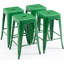 Tabouret de comptoir 24 po avec cadre en métal Juddson, ensemble de 4 tabourets d'intérieur et d'extérieur-1397376350-1426740436