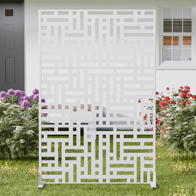 Paravent d'extérieur 72 po x 47 po rectangulaire en métal 3 pièces
