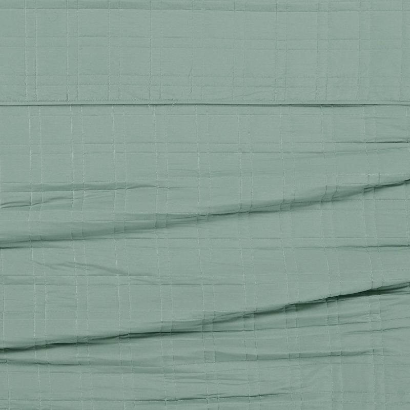 Cannon Solid Quilt Set, Twin XL Quilt + 1 Sham, Green