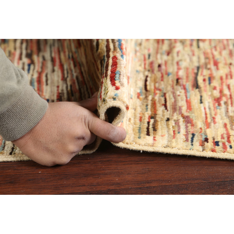 Tapis oriental rayé Gabbeh 3 x 5