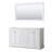 Avery 60 " W Freestanding Standard Double Vanity Bathroom Vanity With Marble Top with Mirror-97812924-97812923