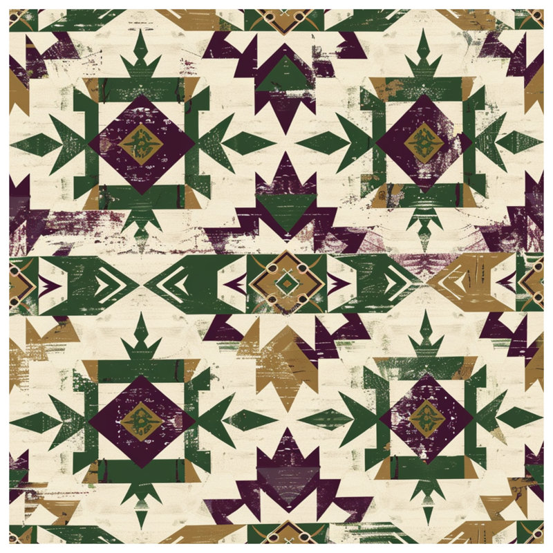 Geometric Southwest Pattern Bedding Southwest Bedspread Pattern, Twin