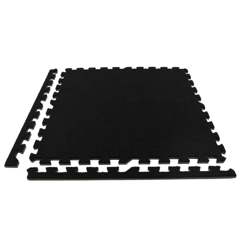 Carreau moelleux de qualité supérieure 24 po x 24 po, Noir