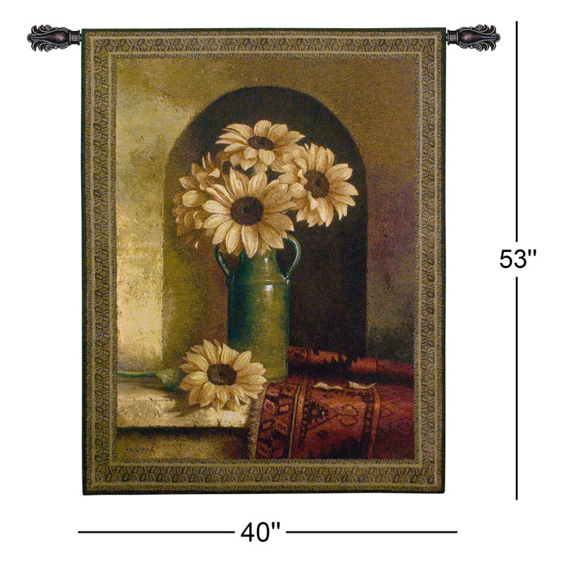 Motif floral tournesols avec tapis persan