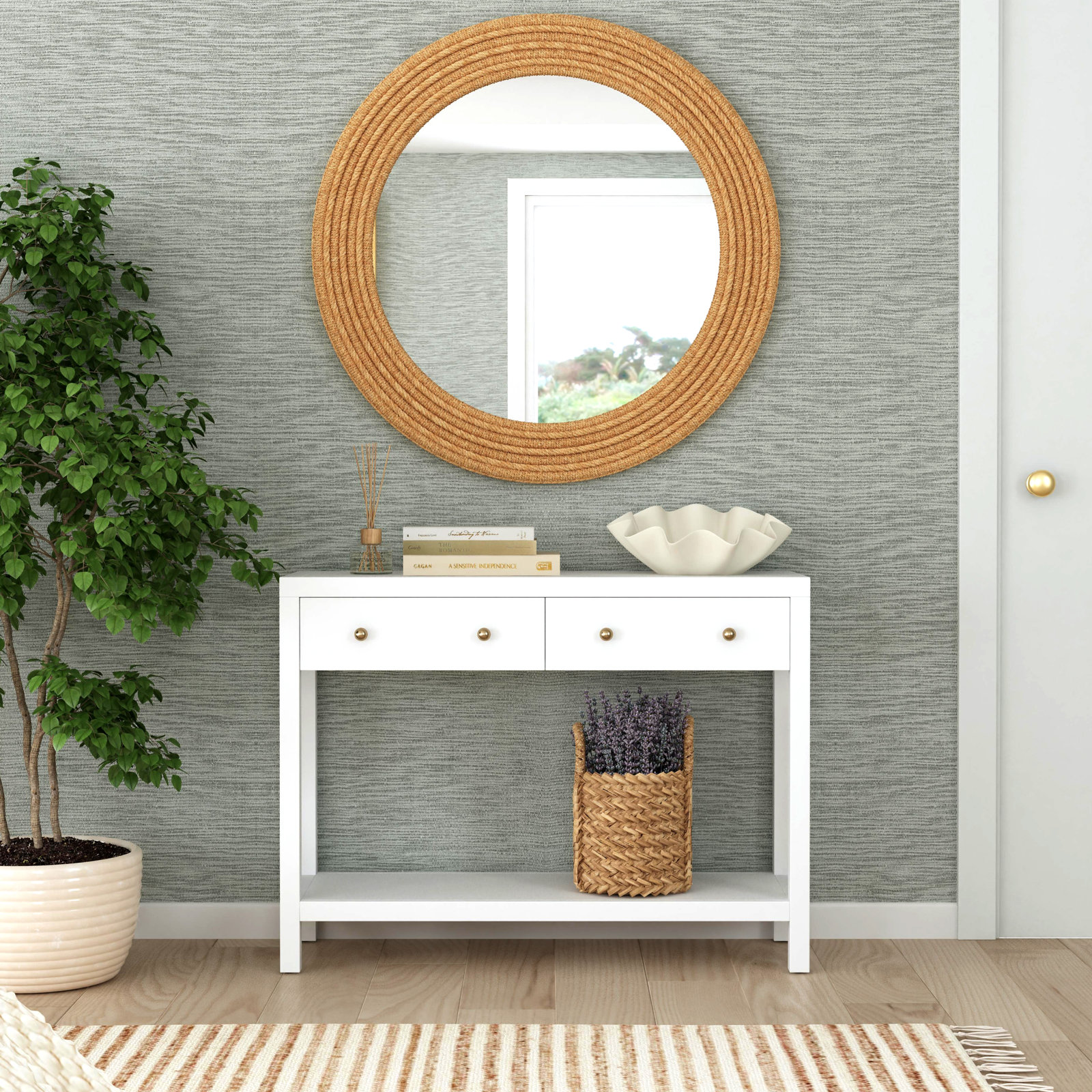 Celine 40" Console Table, Smooth White