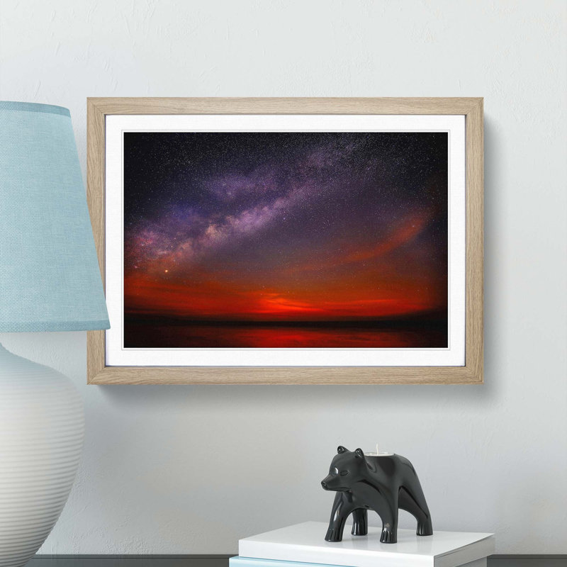 Beauty Of The Milky Way - Single Picture Frame Print, Oak Framed, 33cm H x 45cm W x 2cm D