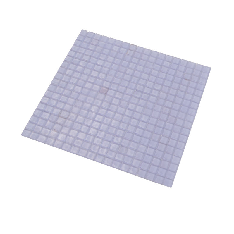 Skosh 0.6" x 0.6" Glass Grid Mosaic Wall & Floor Tile, Floral Purple Red