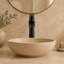 Vase cascade simple noir mat, poignée simple avec bonde VanoFall-97742741