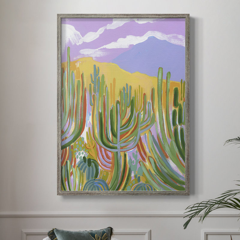 Lavender Desert I, reproduction encadrée - bois massif, H 11 po x l 9 po
