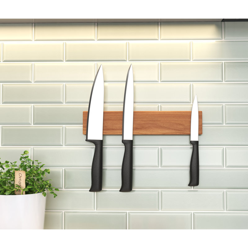 Porte-couteaux magnétique Aqua Teak Manada, 12"