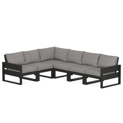 Ensemble de conversation d'extérieur pour 5 personnes avec coussins POLYWOOD Eastport