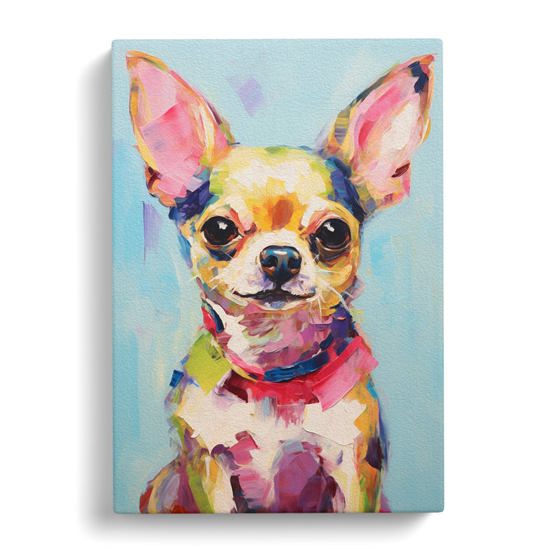 Chihuahua Gestural - Wrapped Canvas, 76cm H x 50cm W x 3cm D