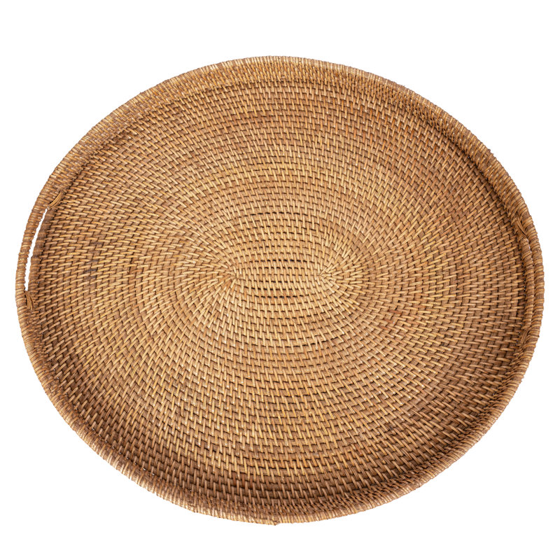 Plateau avec repose-pieds Ilonka Artifacts, Brun miel, L 18 po x P 15 po x H 2 po