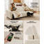 Canapé inclinable électrique de 95 po de large à 3 places avec zéro gravité, conception Zero Wall Hugger, appuis-tête réglables, ports USB, moteur silencieux et tissu résistant aux animaux de compagnie-133411042-133411044