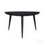 Table basse triangulaire en bois massif, noir