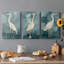 Simple Egret I - Ensemble de 3 toiles tendues-410558371