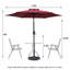 Parasol de 7,5 pi x 7,5 pi avec manivelle et bouton-poussoir inclinable, parasol de marché pour table d'extérieur avec mât en aluminium-1720789224