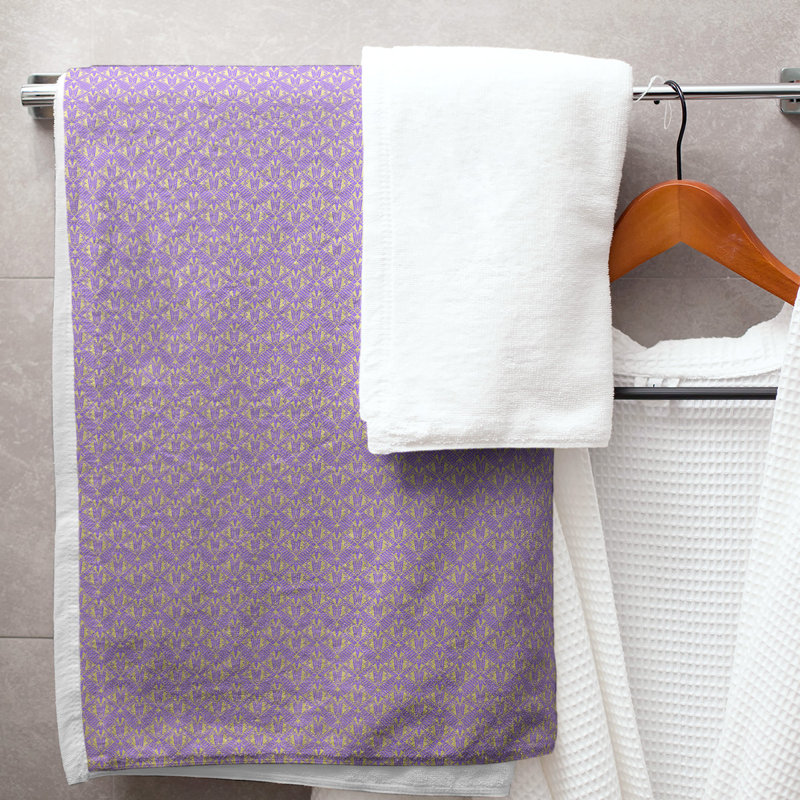Katelyn Elizabeth Bath Towel, Purple/Yellow