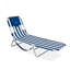Chaise longue autruche, fauteuil de bronzage de camping sur la plage Facedown, rayures bleues-1904357828