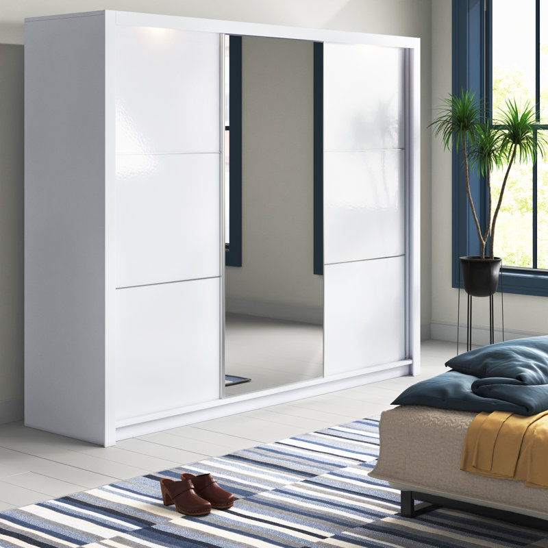 Beecroft 3 Door Solid + Manufactured Wood Wardrobe