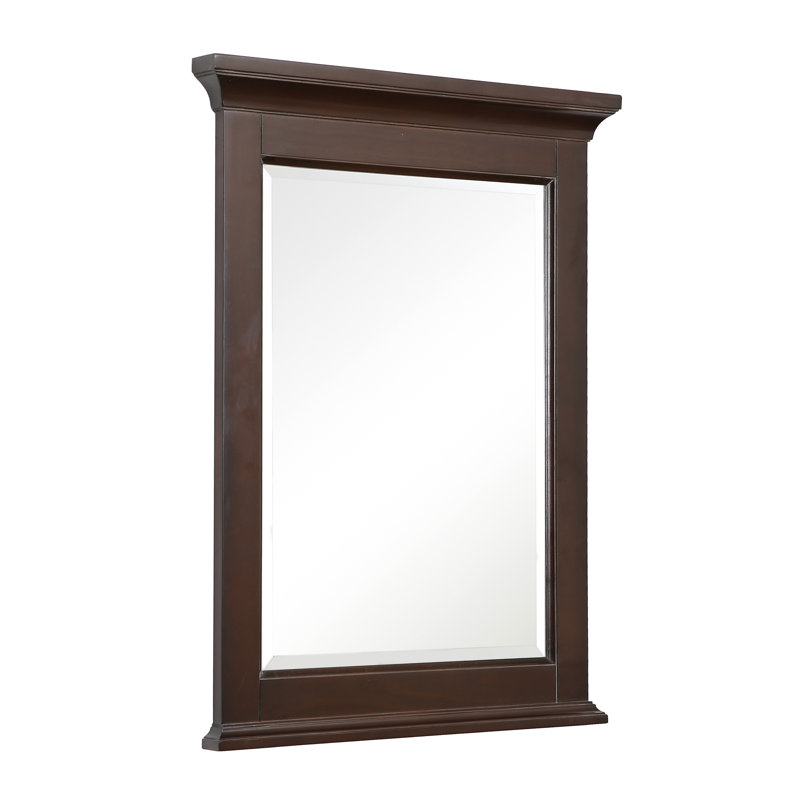 Bernardsville Wood Flat Wall Mirror, Chocolate