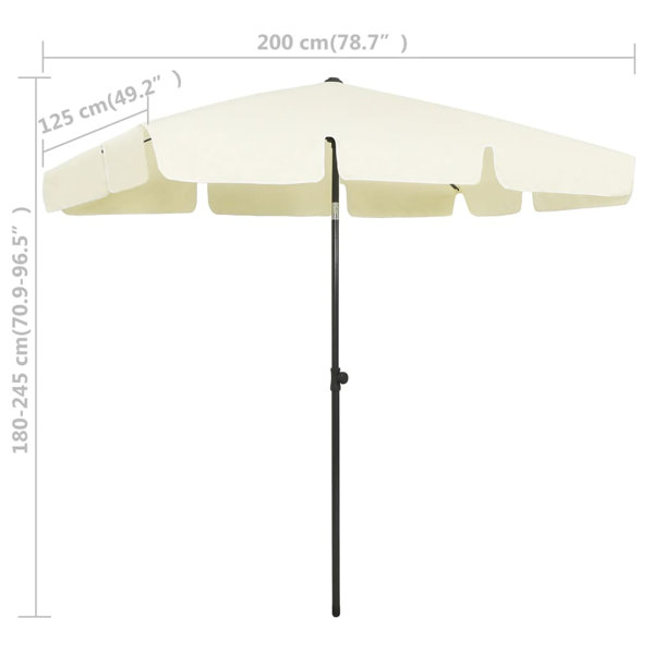 Arlmont & Co. Outdoor Umbrella Height Adjustable Parasol Tilting Patio Sunshade & Reviews | Wayfair