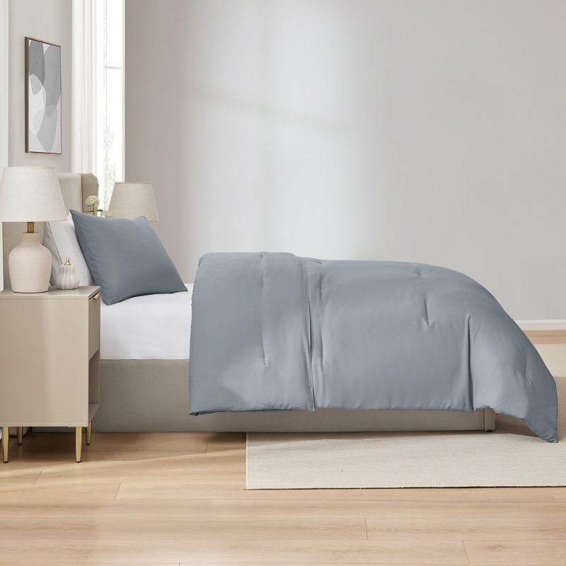  ensemble d'édredon en microfibre douce 2 pièces avec taie décorative, Édredon pour lit simple + 1 taie décorative stan