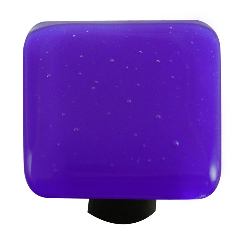 Poignée carrée de 1 1/2 po Solids, Bleu cobalt foncé / aluminium