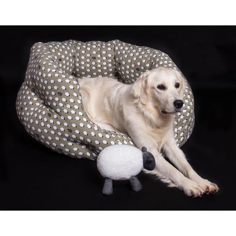 Animal Print Orthopedic Fleece Pet Bed, Small (55cm W x 50cm D x 26cm H)