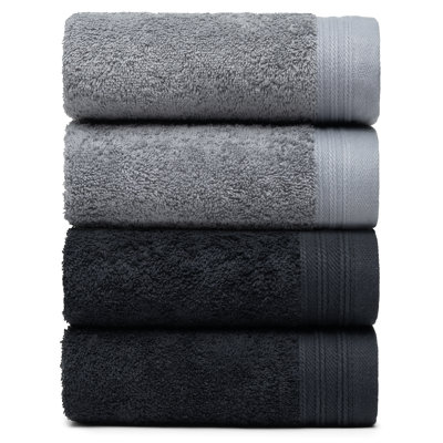 Ensemble de serviettes essuie-mains 100% coton 4 pièces Kendra