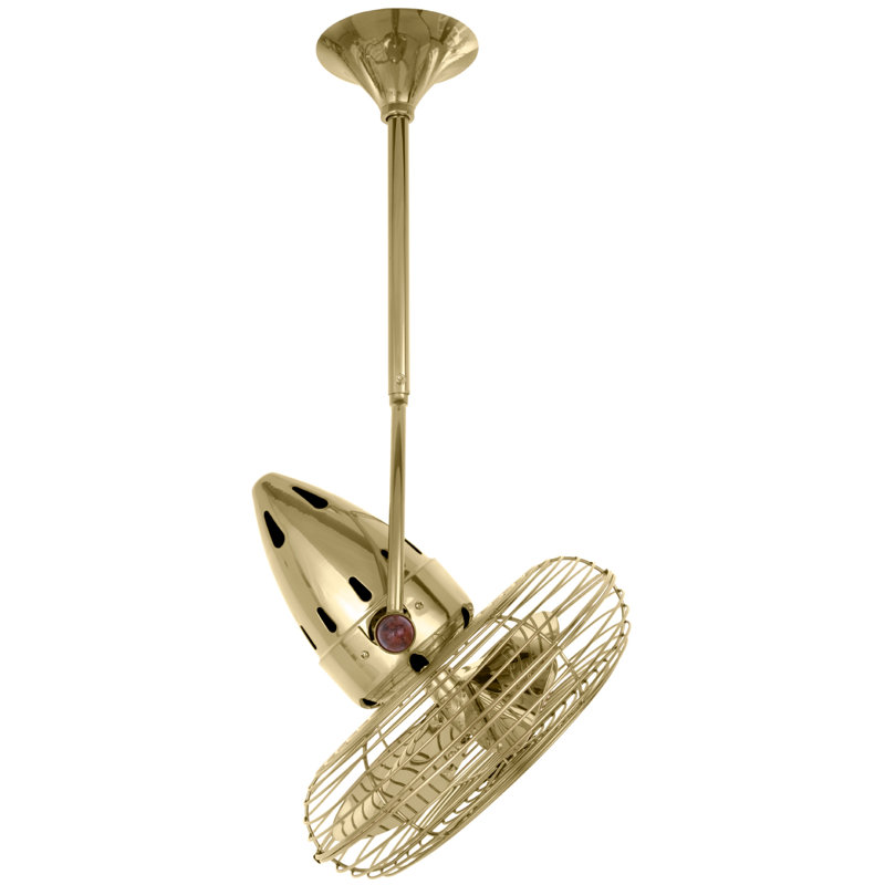 13" Jarold 3 Blade Ceiling Fan, Polished Brass