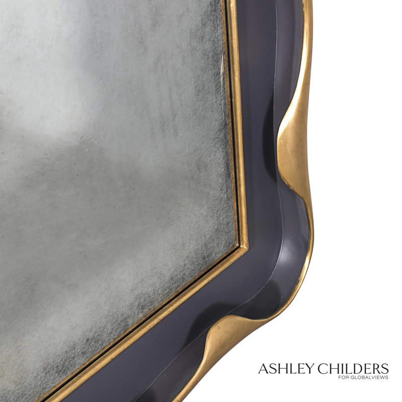 Venus Leaning Mirror, Gray/Gold