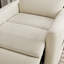 Fauteuil inclinable électrique en faux cuir Latitude Run Oyster avec chargement USB et rangement latéral-2122228507