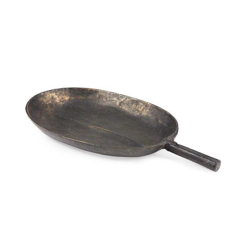 Clovis Handmade Metal Decorative Plate, Bronze
