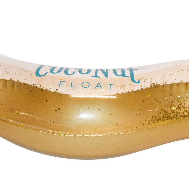 CocoNut Float: Flotteur pour piscine à cœur scintillant - 48 po x 40 po, anneau gonflable de 48 po, anti-fuite, durable, accessoire pour l'eau