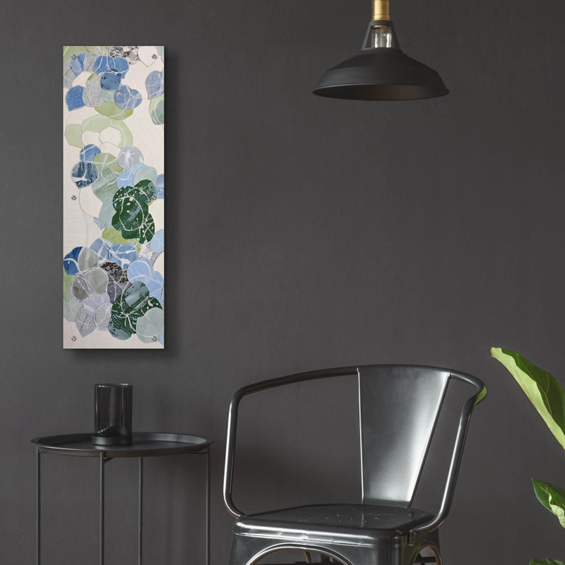 Art mural en verre Epic Art «Butterfly Garden Place 1» par Coco Good, H 36 po x l 12 po