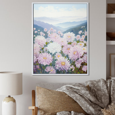 " Mums Flowers In Mountain Scenery II "