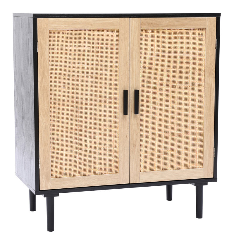 Azhar 34.6" H 2-Door Woven Accent Cabinet