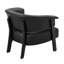 Fauteuil d'appoint en similicuir Sauny avec dossier enveloppant et pieds en bois massif-129868626