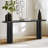 70" Oval Narrow Console Table with Black Solid White Oak Veneer-850251825