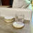 Marble Agate Ceramic Jute Leather Crystal Circle Round 4 Piece Coaster Set