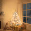 Arbre de Noël artificiel 4 pi avec lumières DEL et 11 modes pour une utilisation intérieure et extérieure