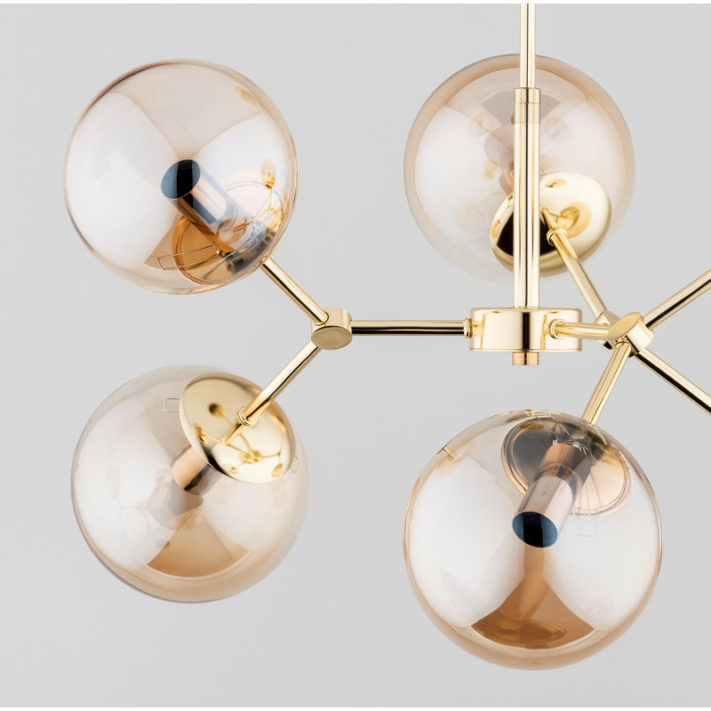 Ambrister 6 - Light Chandelier, Gold, Gold