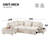 107'' Sectional Sleeper Sofa Bed With Pull Out Couch, L-Shaped With Adjustable Armrest, USB&Type-C Charging, Free Movement Storage Ottoman, Free Combination For Living Room&Apartment, Chenille-923578207