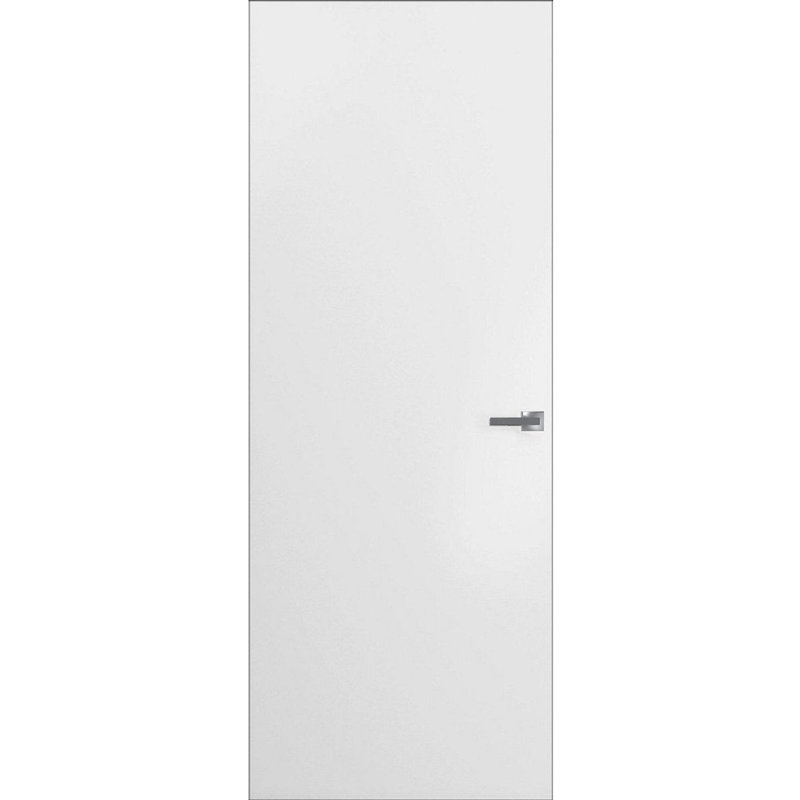 Porte standard en bois et bois massif apprêté, Gauche, Blanc / noir, 24 po x 80 po