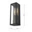 Bodrul Matt Grey 26cm H Outdoor Wall Lantern